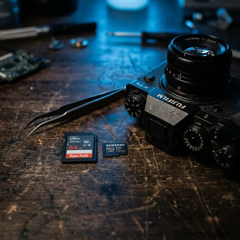 Sfeerbeeld: data recovery van een SD-kaart