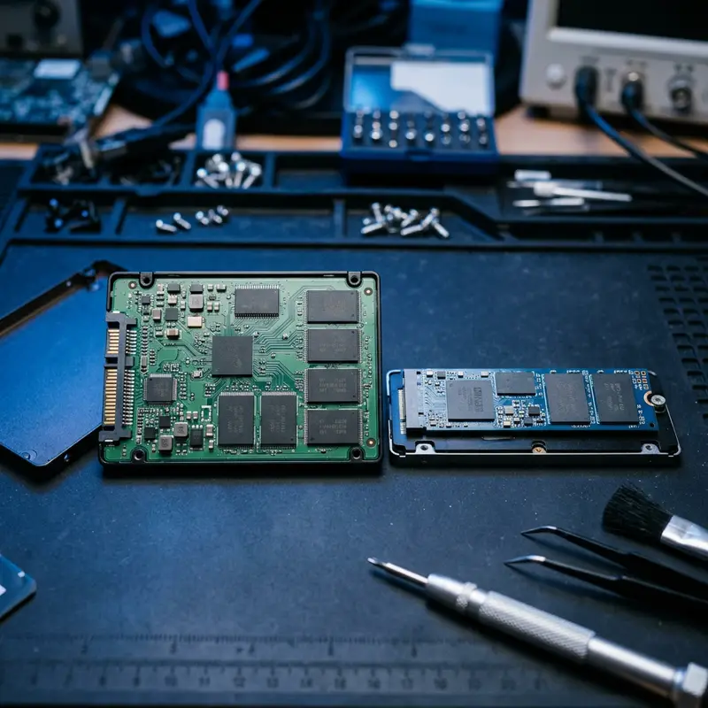 Sfeerbeeld: data recovery van een SSD
