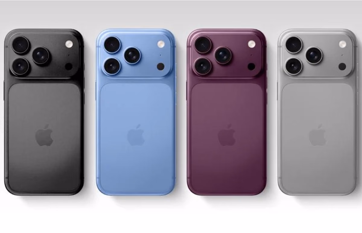 De iPhone 18 Pro-serie naast elkaar in vier verschillende kleuren