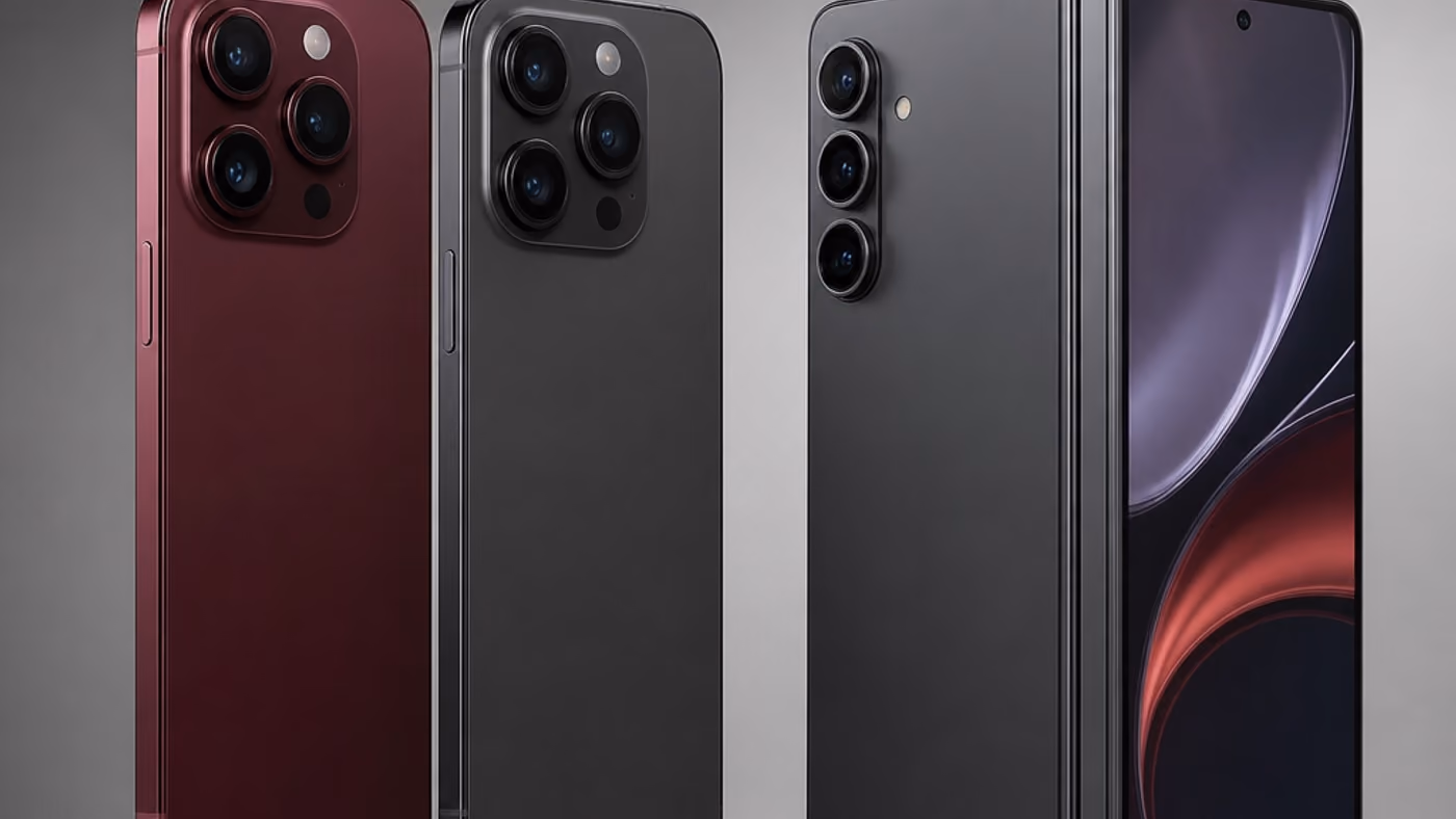 Conceptbeeld van mogelijke modellen uit de iPhone 18-serie