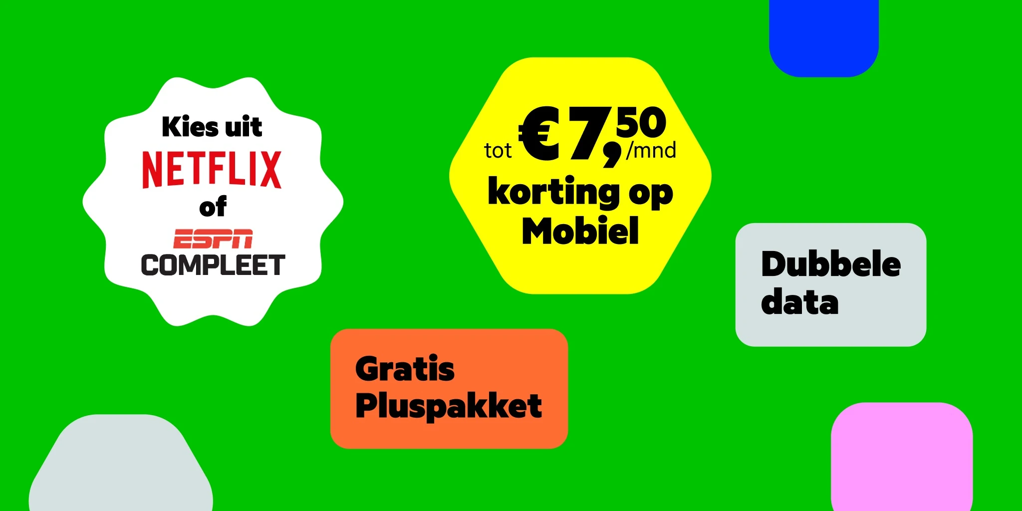 Illustratie bij KPN Combivoordeel met KPN Mobiel en KPN Thuis