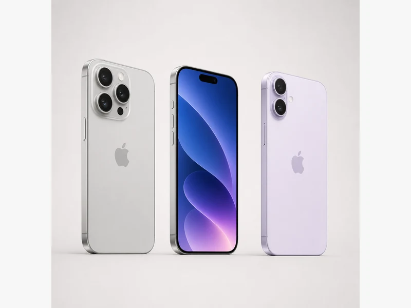 Illustratie van Apple iPhones op een lichte achtergrond