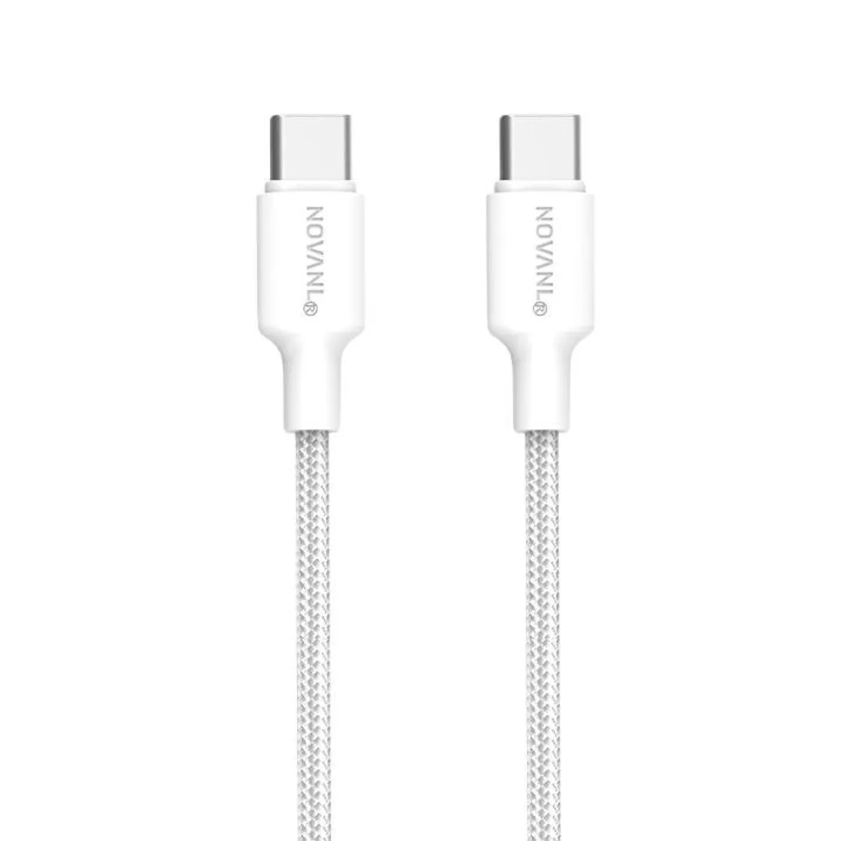 NOVANL SpeedCharge USB C to USB C Cable 60W (1.5M) White